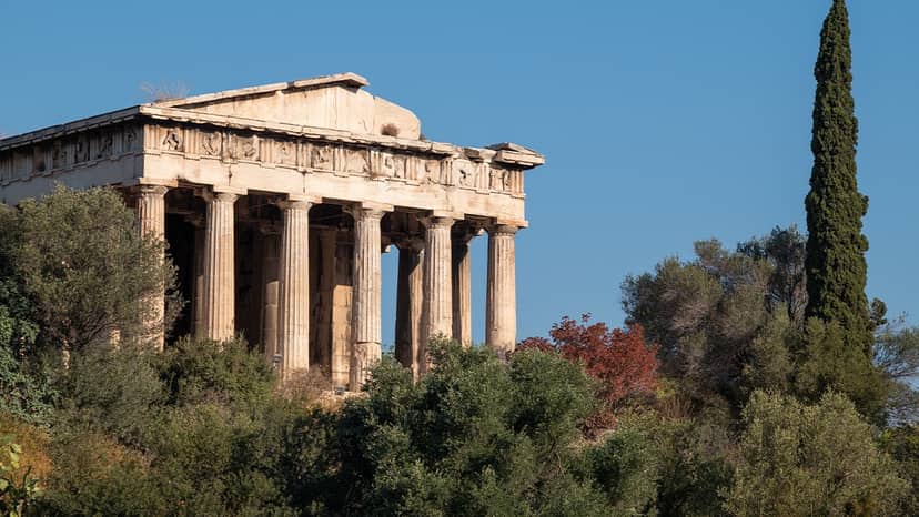 At the Ancient Agora of Athens, the birthplace of Democracy!