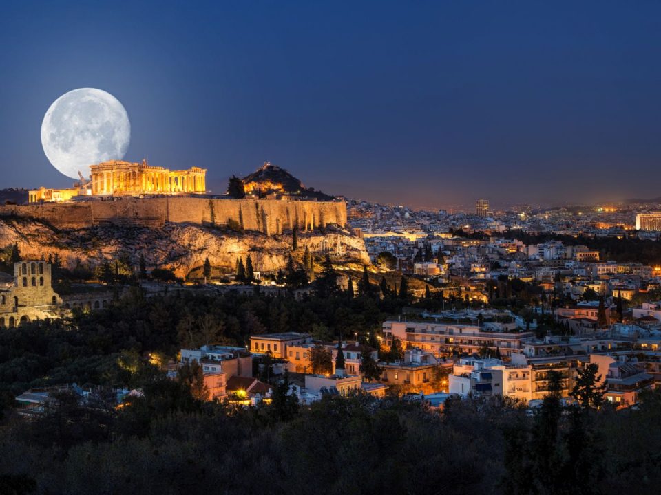 Attica full moon Eleusis