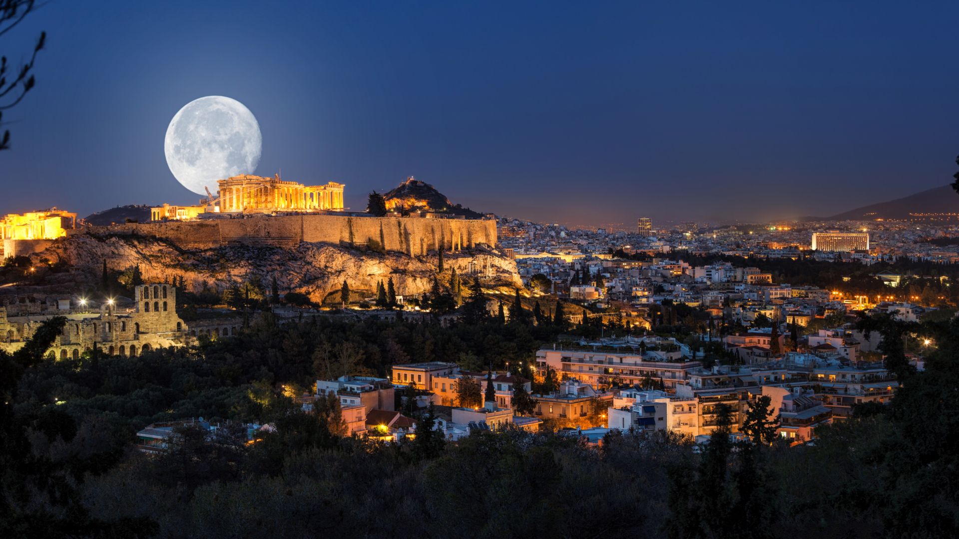 August’s Full Moon Athens Attica