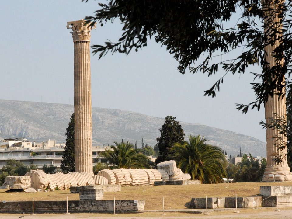Columns Olympian Zeus Temple Πυλώνες Ολύμπιος Δίας Ναός