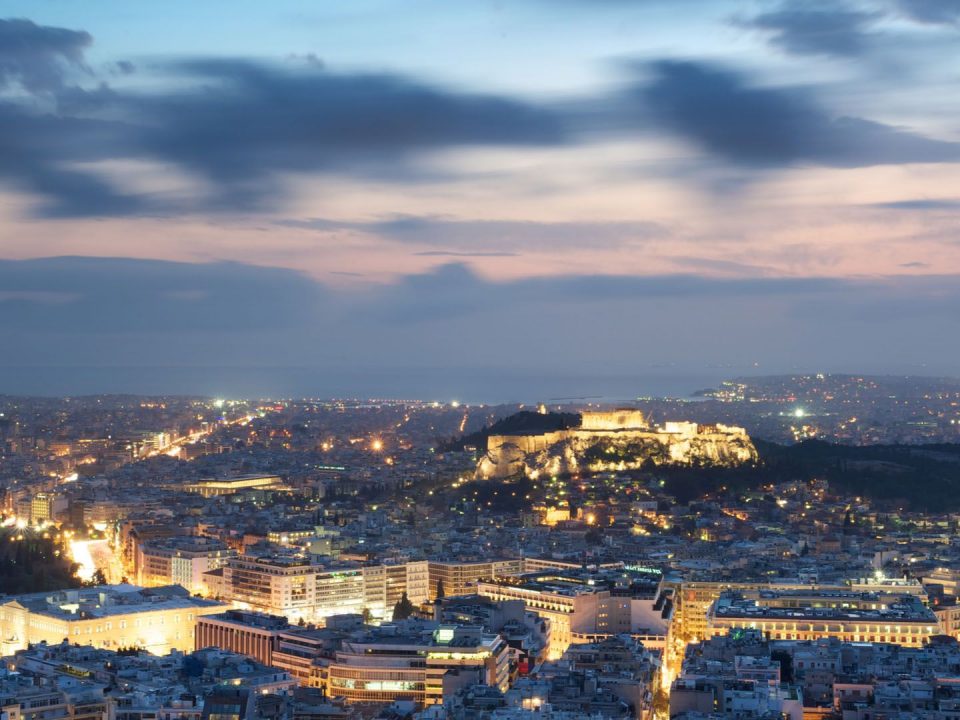 Athens from Above, Athens, Night, Acropolis, Attica