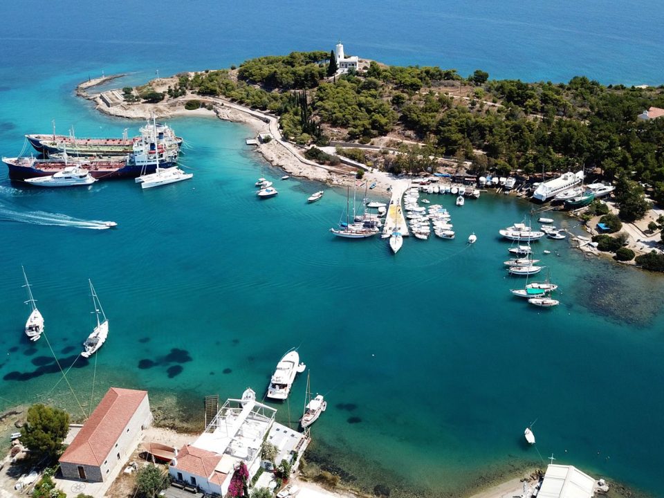 Kouzounas, Spetses, sea, boats