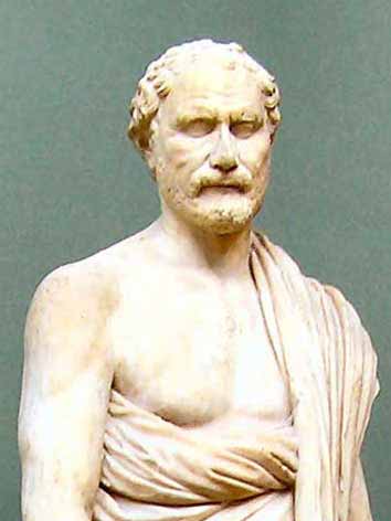 statue, Demosthenes, ancient, Greece, politician